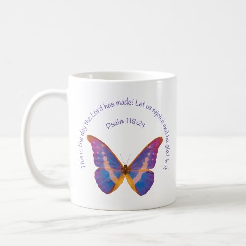 Psalm 11824 and Watercolor Butterfly Coffee Mug