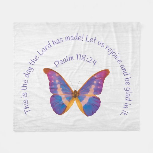 Psalm 11824 and Watercolor Butterfly Fleece Blanket
