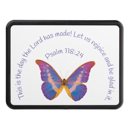 Psalm 11824 and Watercolor Butterfly Hitch Cover