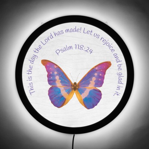 Psalm 11824 and Watercolor Butterfly LED Sign