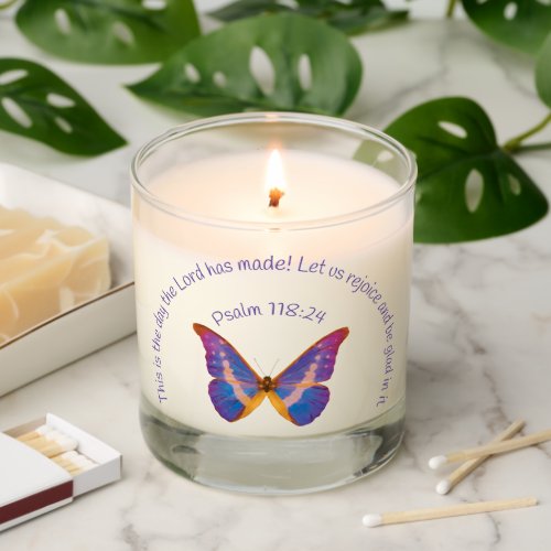 Psalm 11824 and Watercolor Butterfly Scented Candle