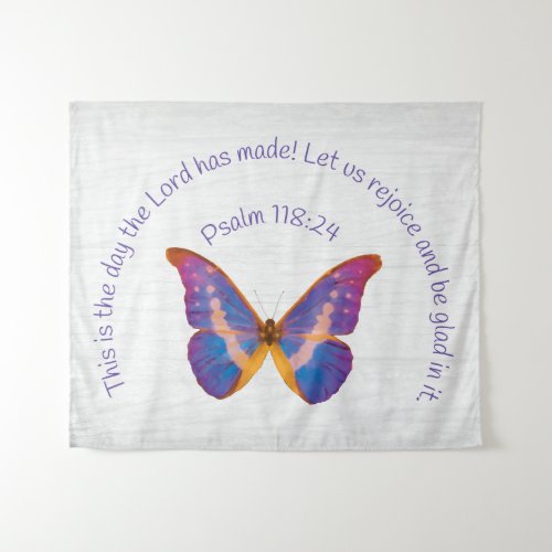 Psalm 11824 and Watercolor Butterfly Tapestry
