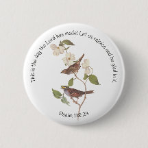 Psalm 118:24 Bible Verse and Sparrow Pair