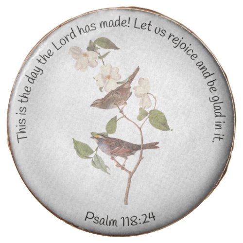 Psalm 11824 Bible Verse and Sparrow Pair Chocolate Covered Oreo