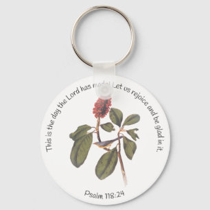 Psalm 118:24 Canada Warbler Keychain