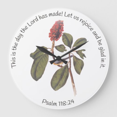 Psalm 11824 Canada Warbler Large Clock