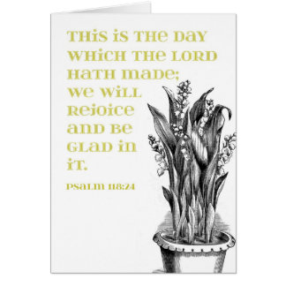 Psalm 118:24 Green Lilies of the Valley Cards
