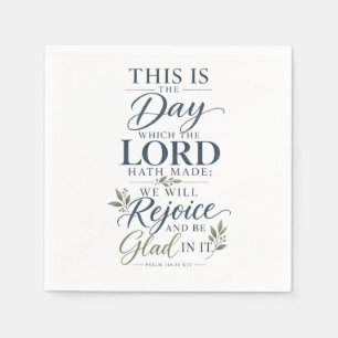 Psalm 118:24 KJV This Is the Day Bible Verse Napkins