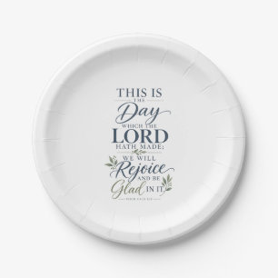 Psalm 118:24 KJV This Is the Day Bible Verse Paper Plates