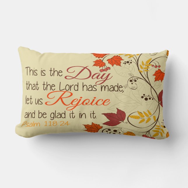 Psalm 118-24 lumbar pillow (Front)