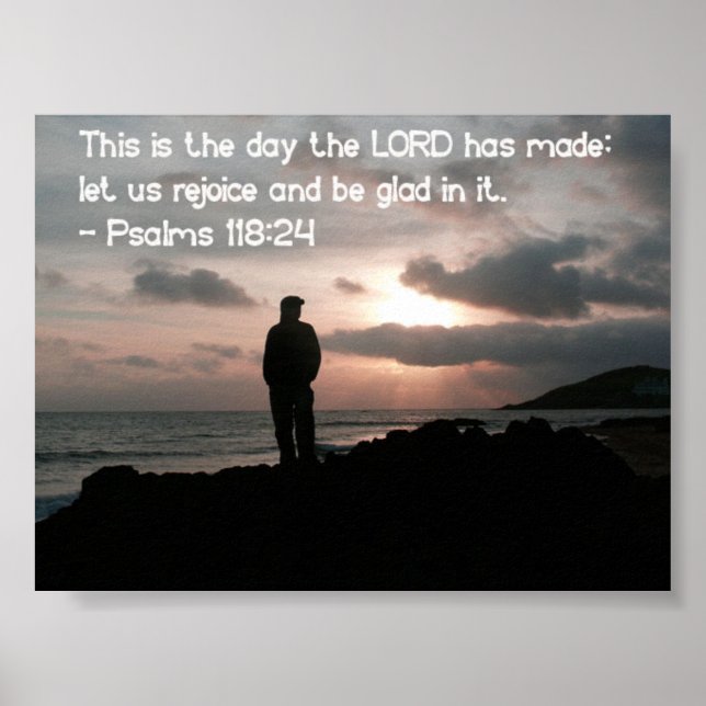 Psalm 118:24 poster (Front)