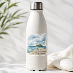 Psalm 118:24 This is the Day Cloudy Beach Scene Sticker