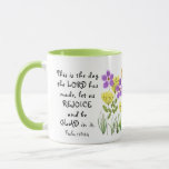 Psalm 118:24 This Is The Day, Inspirational Floral Mug at Zazzle