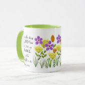 Psalm 118:24 This is the Day, Inspirational Floral Mug (Front Left)