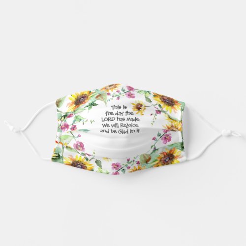 Psalm 11824 This is the Day the Lord has Made Adult Cloth Face Mask