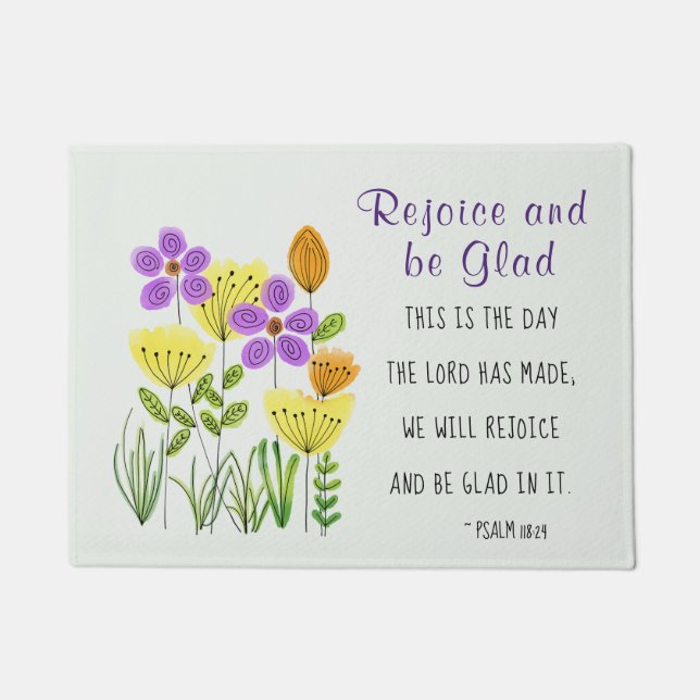 Psalm 118:24 This is the Day the Lord has Made Doormat (Front)