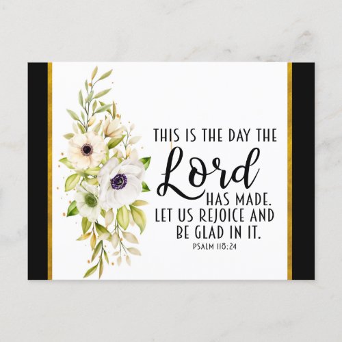 Psalm 11824 This is the Day the Lord has Made Postcard
