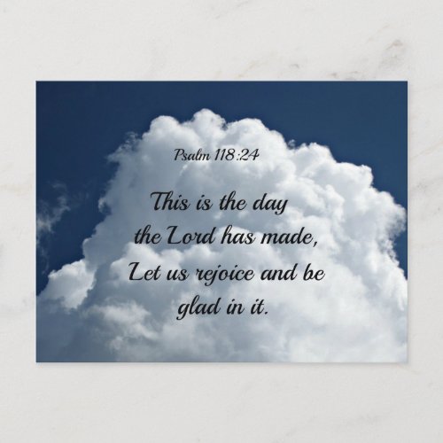 Psalm 11824 This is the day the Lord hath made Postcard