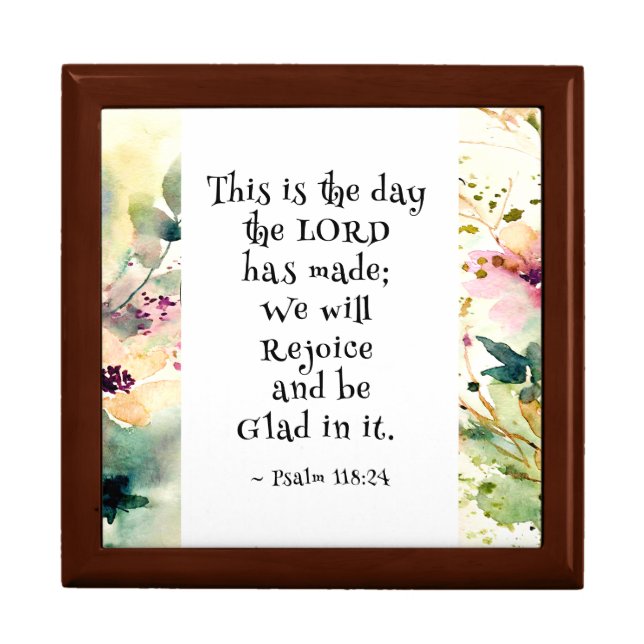 Psalm 118:24 This is the Day the Lord Made Bible Gift Box (Front)