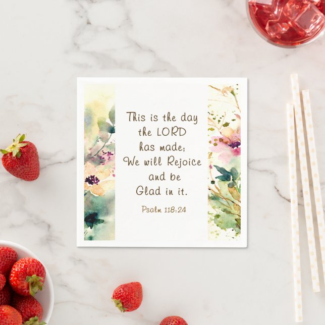 Psalm 118:24 This is the Day the Lord Made Bible Napkins (Insitu)