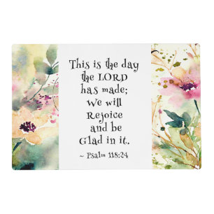 Psalm 118:24 This is the Day the Lord Made Bible Placemat