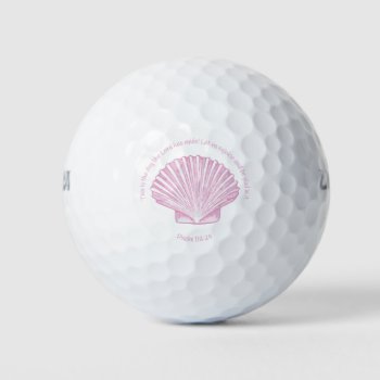 Psalm 118:24 This Is The Day With Seashell Golf Balls by CandiCreations at Zazzle