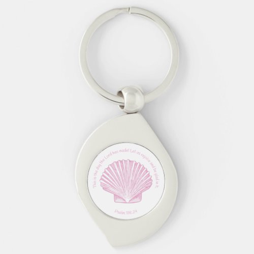 Psalm 11824 This is the Day with Seashell Keychain