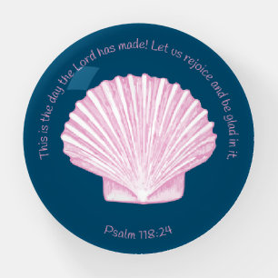 Psalm 118:24 This is the Day with Seashell Paperweight