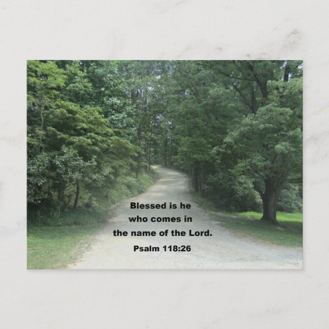 Psalm 118: 26 postcard (Front)