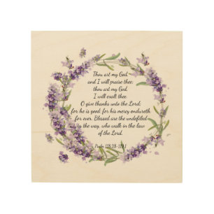 Psalm 118: 28 -119:1 wood wall art