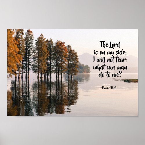 Psalm 1186 Lord is on my side I will not fear Poster