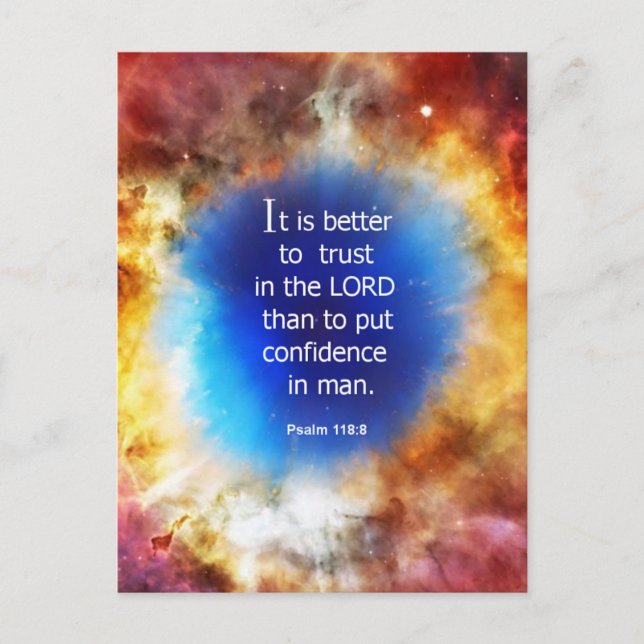 Psalm 118:8 postcard (Front)