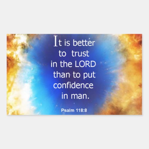 Psalm 1188 rectangular sticker