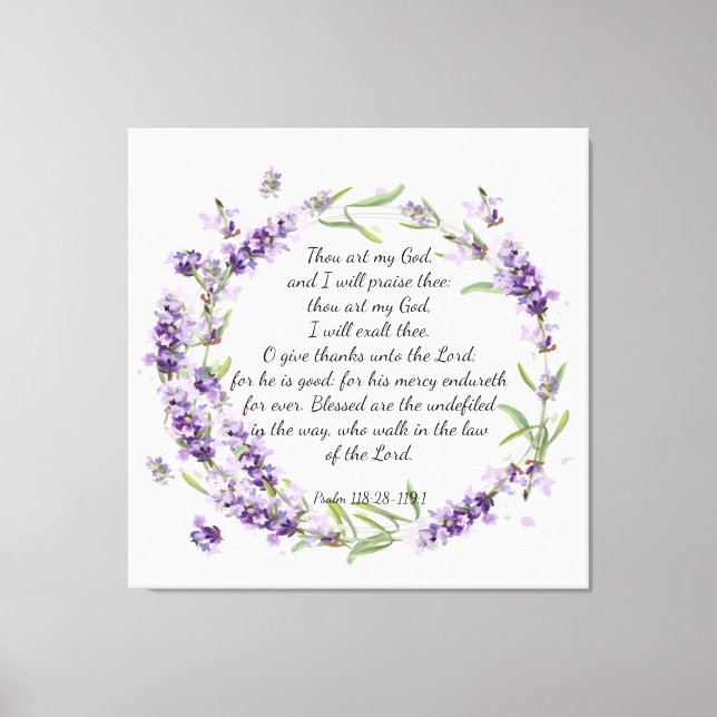 Psalm 118 canvas print (Front)