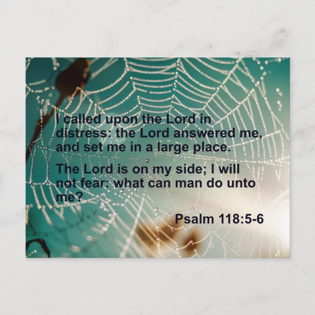 Psalm 118 - I called upon The Lord  Postcard (Front)