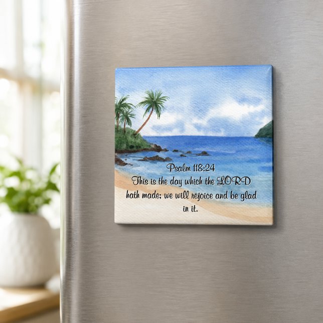 Psalm 118 The Lord's Day Palm Trees Magnet (Creator Uploaded)