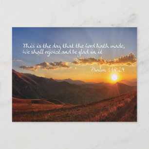 Psalm 118 - This is the day The Lord has made Postcard