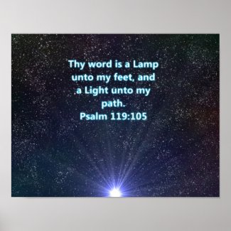 Psalm 119105 bible verse poster