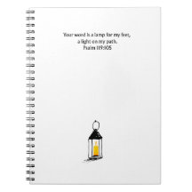 Psalm 119:105 Christian Journal Scripture Notebook