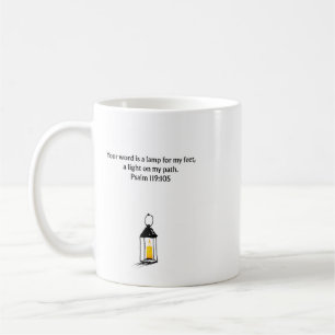 Psalm 119:105 Christian Mug   Inspirational Coffee