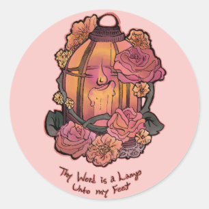 Psalm 119:105 classic round sticker