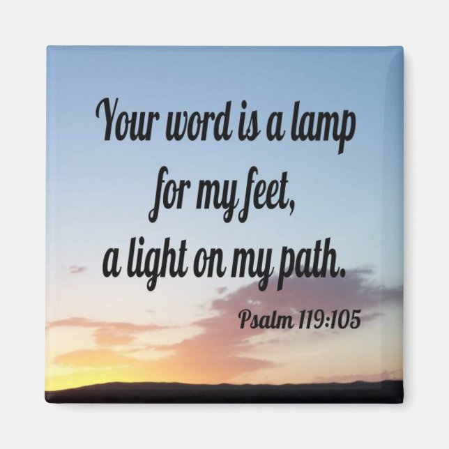 Psalm 119:105 magnet (Front)