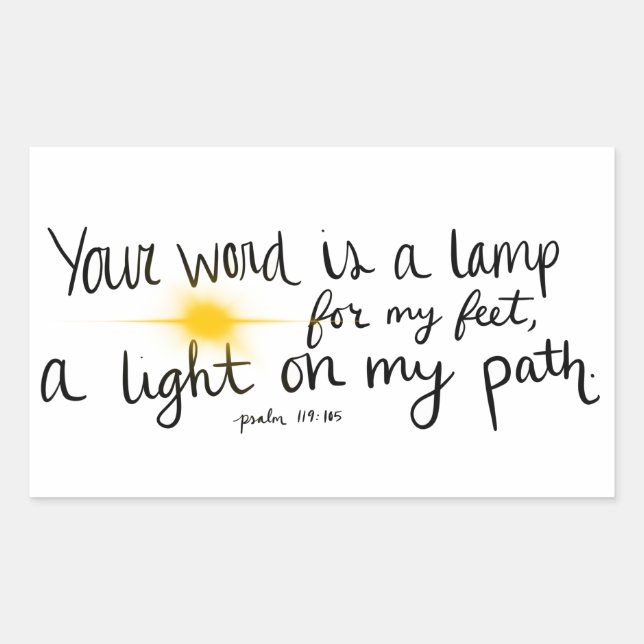 Psalm 119:105 Sticker (Front)