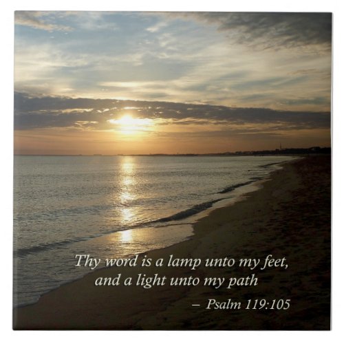 Psalm 119105 Thy word is a lamp Ceramic Tile