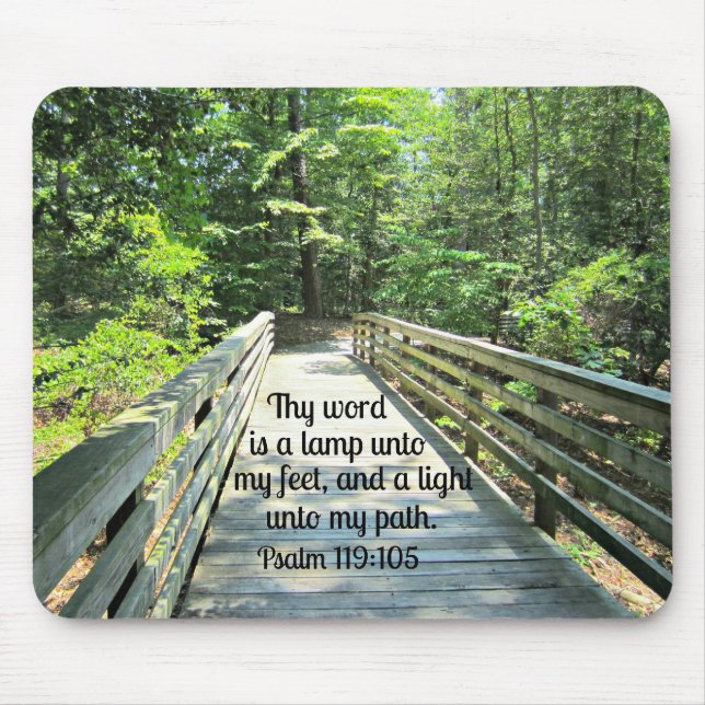 Psalm 119:105 Thy word is a lamp... Mouse Pad (Front)