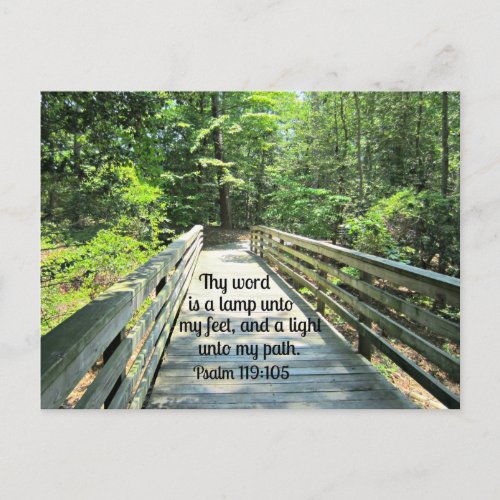 Psalm 119105 Thy word is a lamp Postcard
