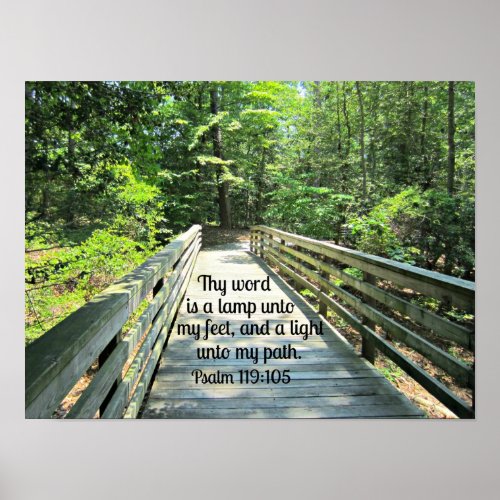 Psalm 119105 Thy word is a lamp Poster