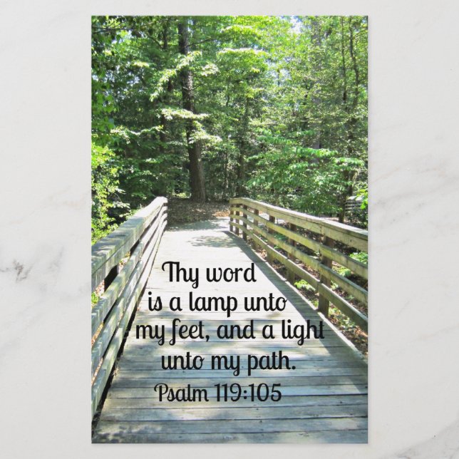 Psalm 119:105 Thy word is a lamp... Stationery (Front)