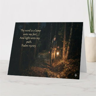 Psalm 119 :105 Thy Word is a Lamp to My Feet Quote Card