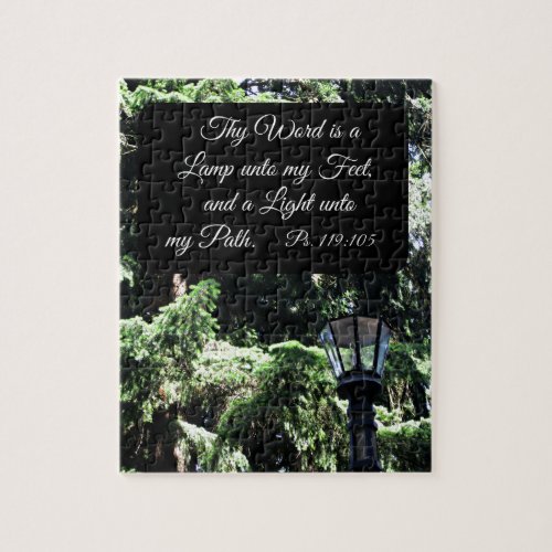 Psalm 119105 Thy word is a lamp unto Jigsaw Puzzle